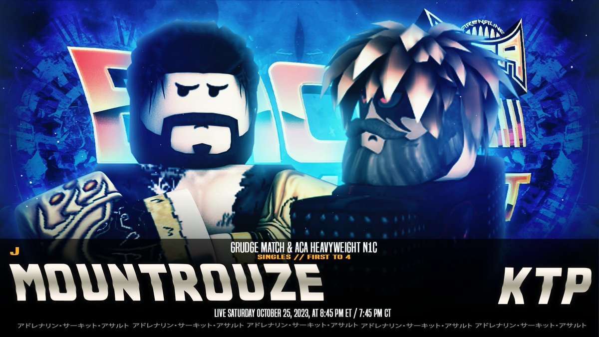 ACA | BACK TO TIME RIFT

Live this WEDNESDAY! #JMontrouze and #KTP have been going back and forth with each other in ACA for a long while! To settle this, they will face each other in the ring in a GRUDGE MATCH! The winner will also become the next ACA Heavyweight contender!