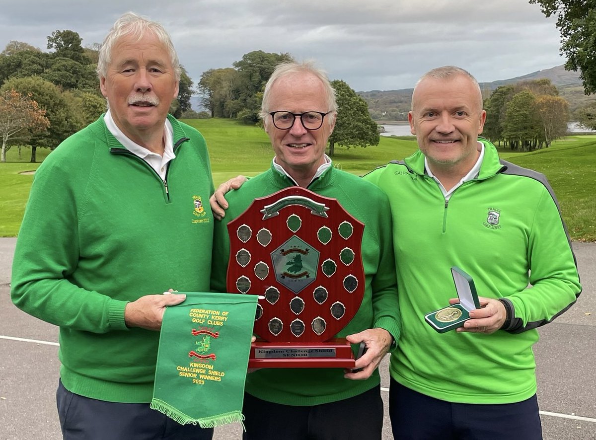 FederationKerry's tweet photo. Congradulations @traleegolflinks who retained the Kingdom Senior Challenge Shield when they defeated @Kenmareg in the final https://t.co/W2Ok4vVtX9