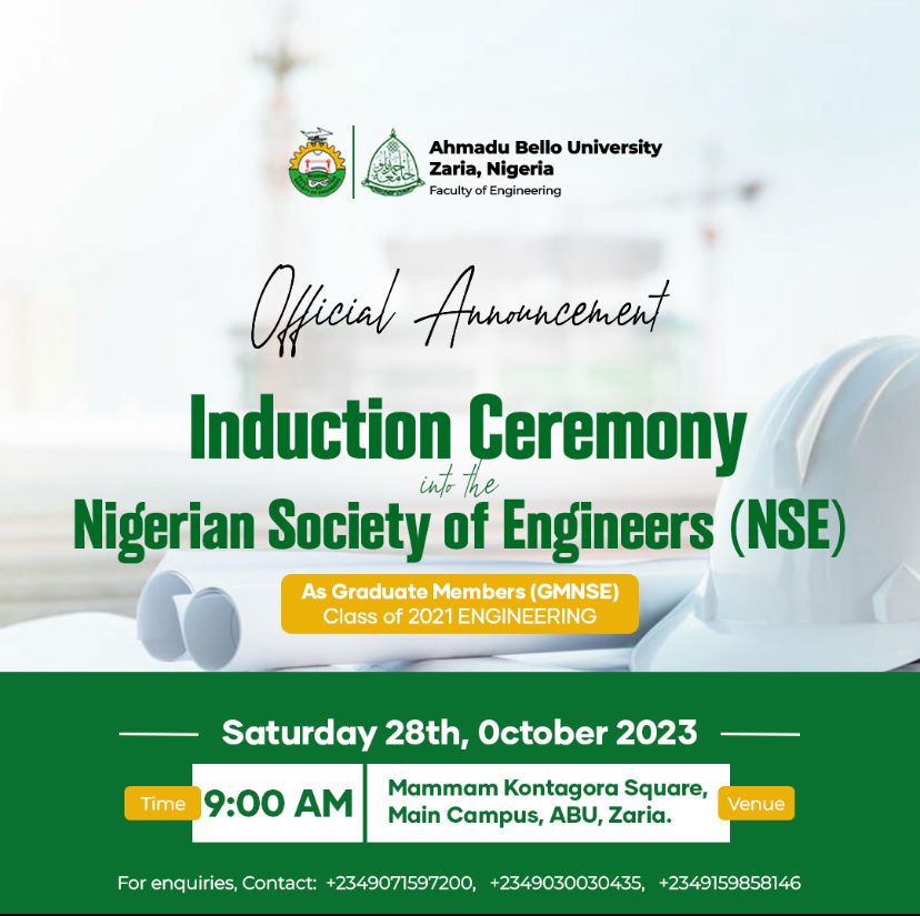 nuesa_abuzaria's tweet photo. π Attention all engineering graduates! Get ready for the grand NSE Graduate Induction Ceremony. Save the date and stay tuned for a memorable event filled with inspiration and celebration.
Let the COUNTDOWN begin...
#NSEInduction #EngineeringGraduates https://t.co/T4CYIC0a9K