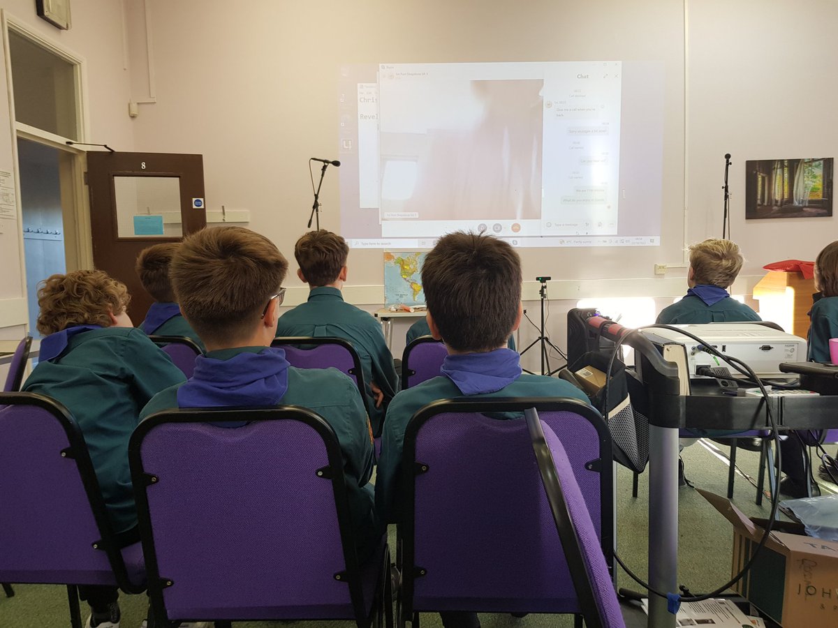 Some of Hitchin Scouts have been on a 'not-so-much-sleep' Sleepover and participated in a weekend long JOTI (Jamboree on the Internet). Scouts enjoyed talking to South Africa ... and yes the rugby result was discussed! @11HitchinScouts @worldscouting @HertsScouts @EnglandRugby