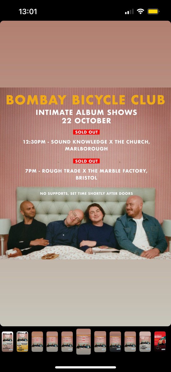 Tomfarkas2's tweet photo. Can’t wait for some hangs with @bridgesofficial  while watching @BombayBicycle  !!! https://t.co/KEWpsQJT1B
