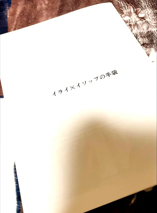 これは自慢なんだけど精鋭たちによる×の手袋(本人ではなく手袋)という占納アンソロを誕生日の贈り物で頂いてしまった……神本だった……