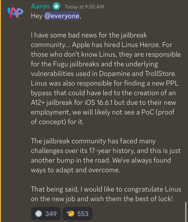 Yalu Jailbreak tweet media