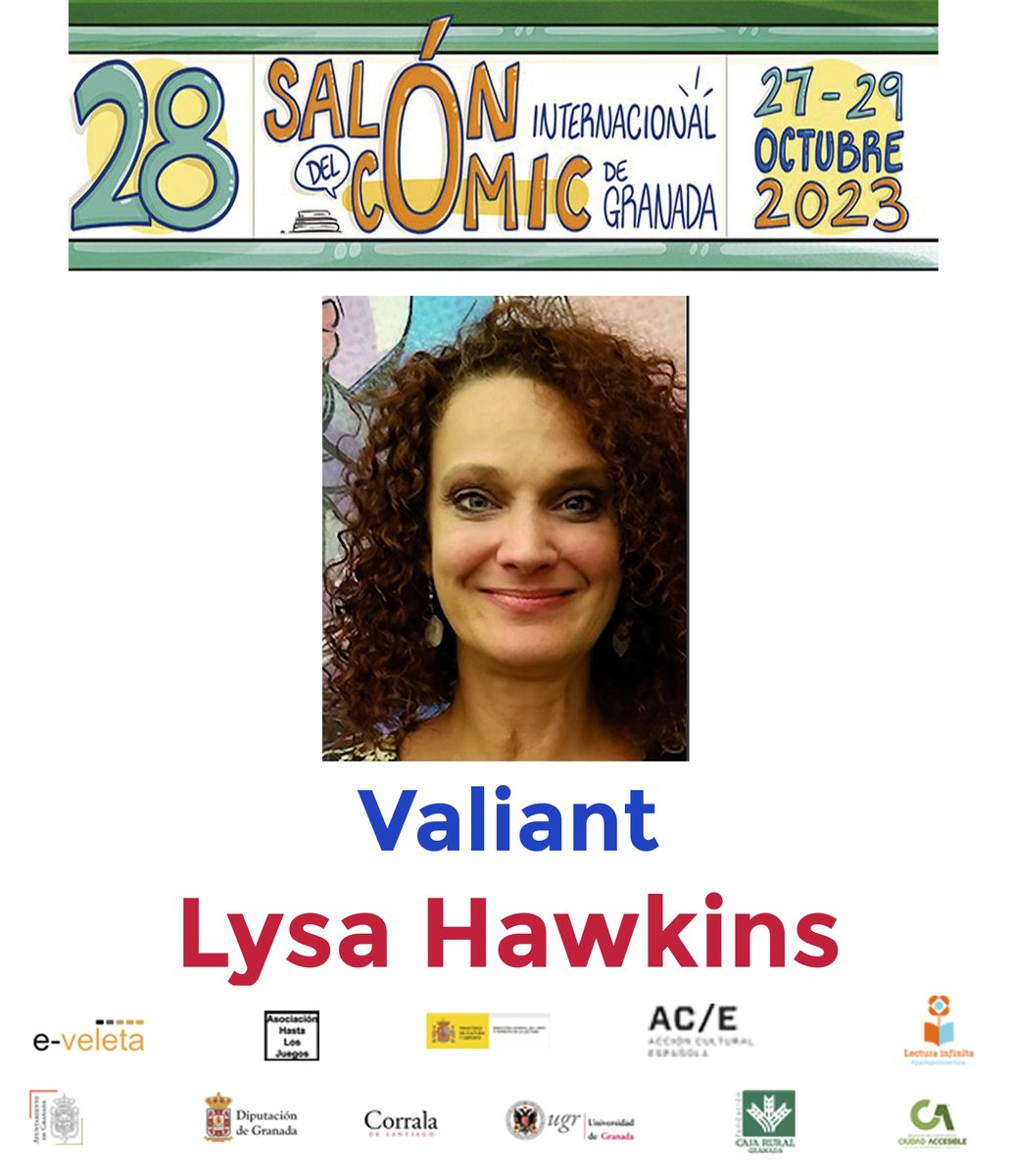 Entrevistas y revisión de portafolios con Lysa Hawkins, editora de Valiant (USA).
 28 Salón Cómic #Granada #comicGR 27-29 de octubre en la Fuente de las Batallas-Carrera de la Virgen
saloncomicgranada.com/encuentro-prof…