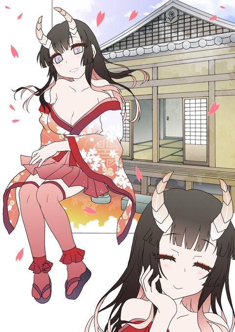 描いたオリジナルからΣφ三φ(:3」∠)_どちらもよさがあってよきものだとおもいます #あなたが描いた貧乳と巨乳を戦わせる 