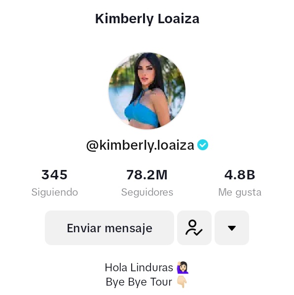 KimLoaizaCity's tweet photo. Kimberly Loaiza a superado los 78.2M de seguidores en tiktok.

- Aumentando 200K en menos de 24 horas. https://t.co/yuP8m1yH9i