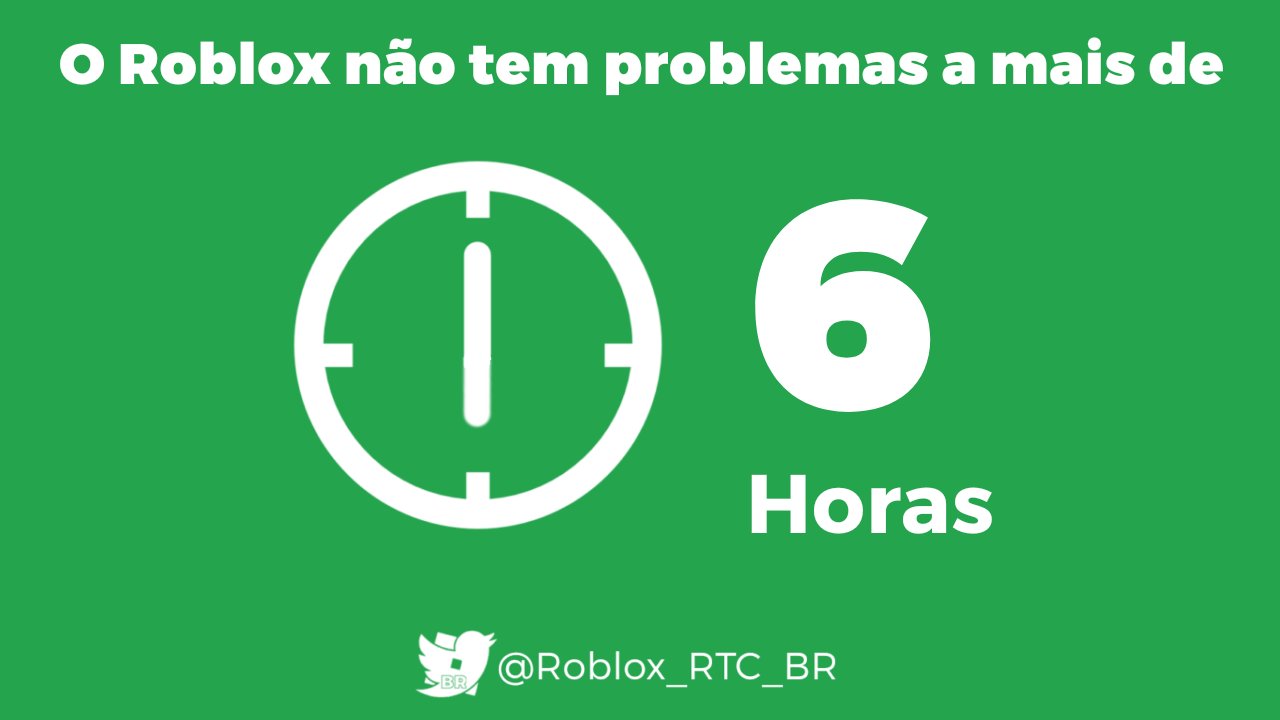 RTC em português  on X: ✓ - Sendo assim, os problemas no Roblox foram  resolvidos novamente. ⏰ - Tempo de queda aprox.: 40 minutos   / X