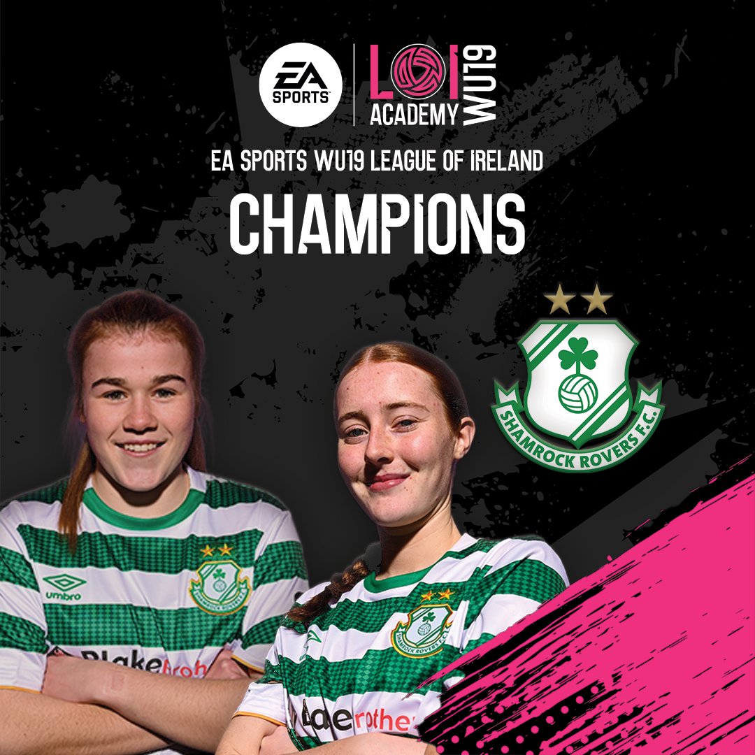 Our first <a href="/EASPORTS/">EA SPORTS</a> LOI Academy Champions of the season 🏆

Congratulations to <a href="/RoversWomen/">Shamrock Rovers Women</a> on winning the EA SPORTS WU19 LOI today after a 4-1 over Shels 🏆

#LOI | #LOIAcademy