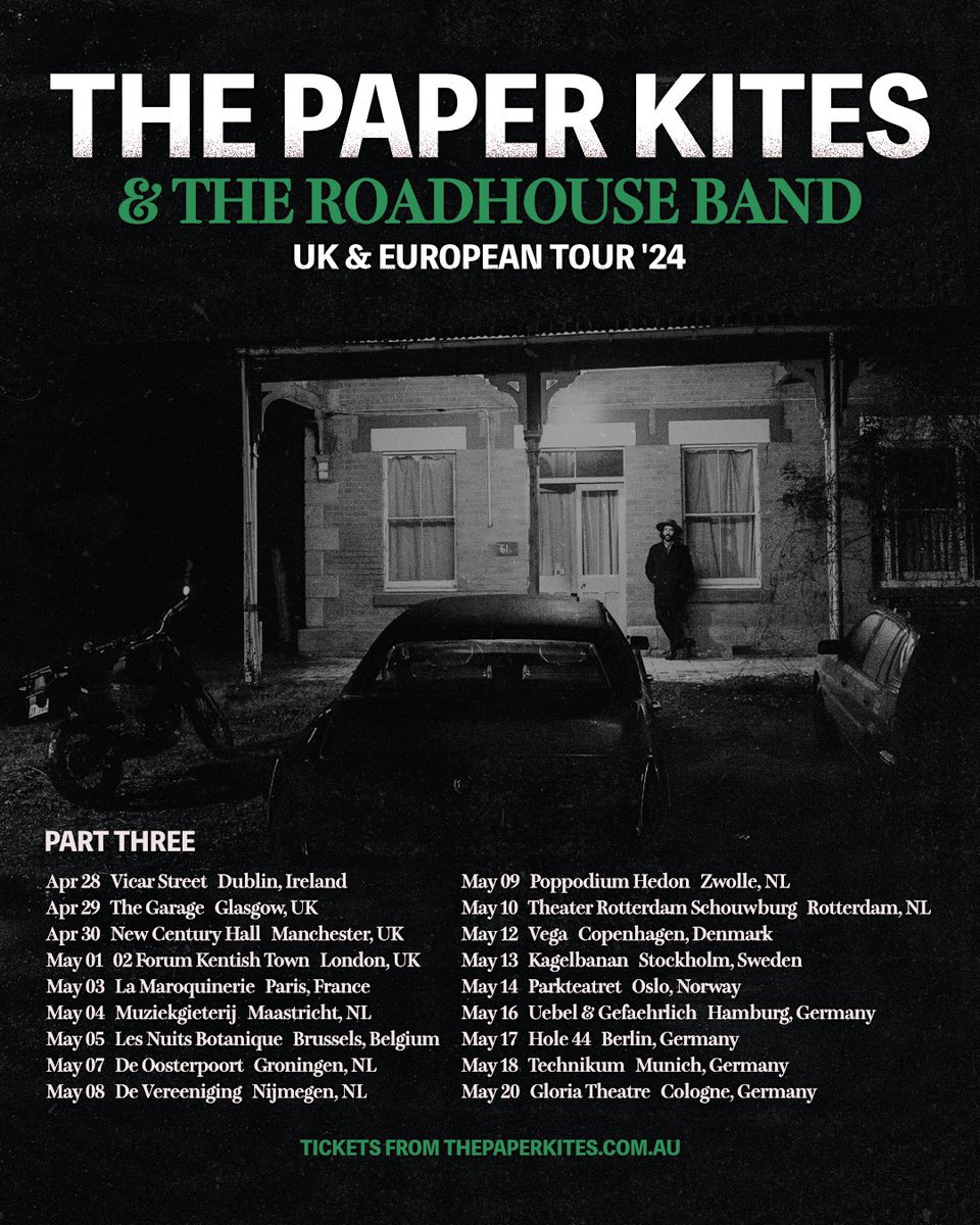 North American Tour Part 1 kicks off this week! Tickets from thepaperkites.com.au/tour