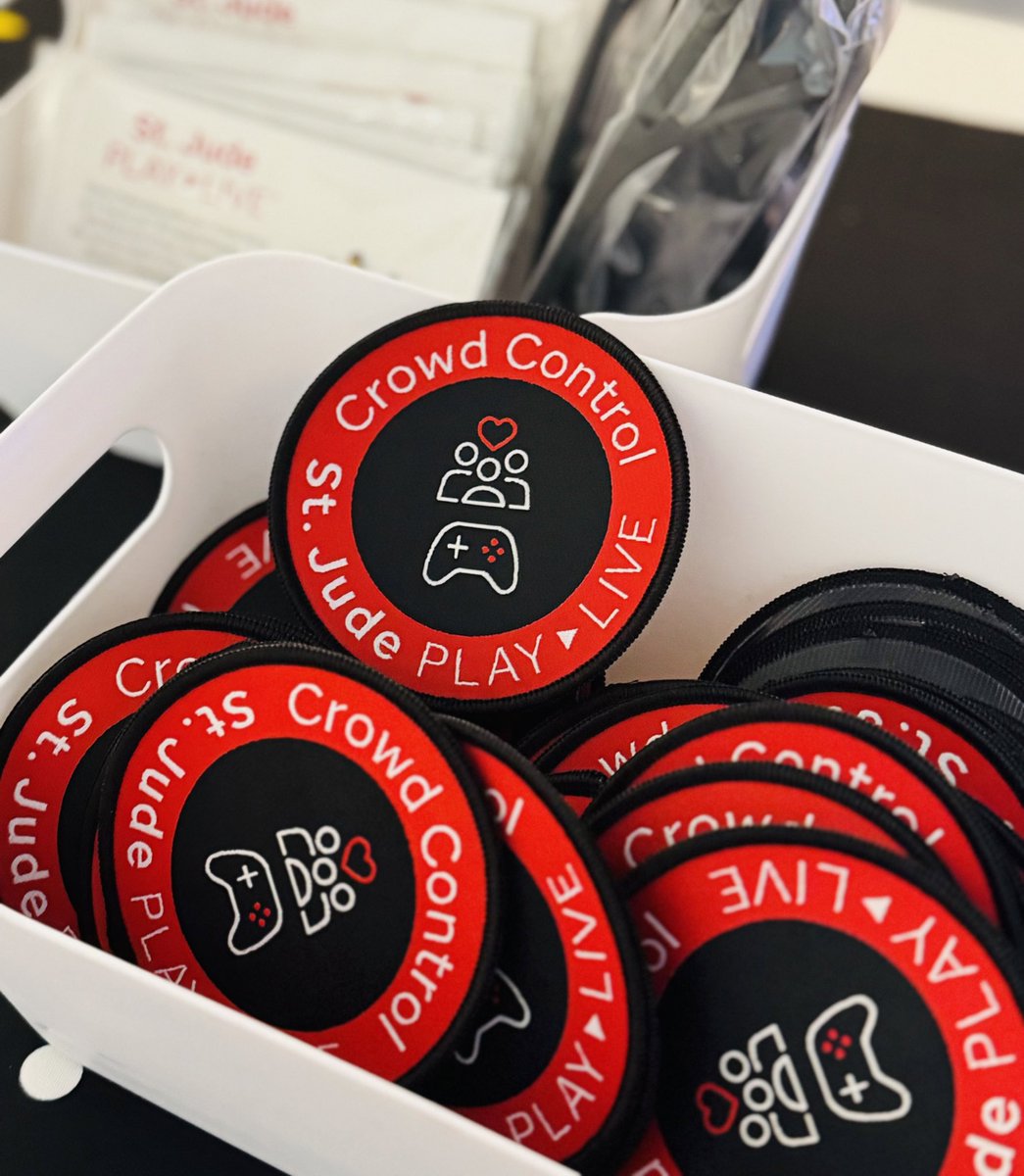 It’s Day 3 of #TwitchCon! ❤️ And our friends at @StJudePLAYLIVE have some Crowd Control patches to give out at their booth in the Charity Zone! If you’ve ever fundraised for St. Jude with CC you should stop by to get yours!