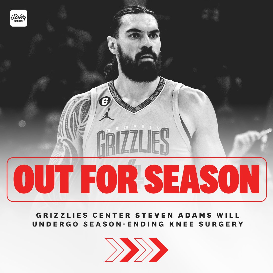 Grizzlies center Steven Adams out for season due to right knee