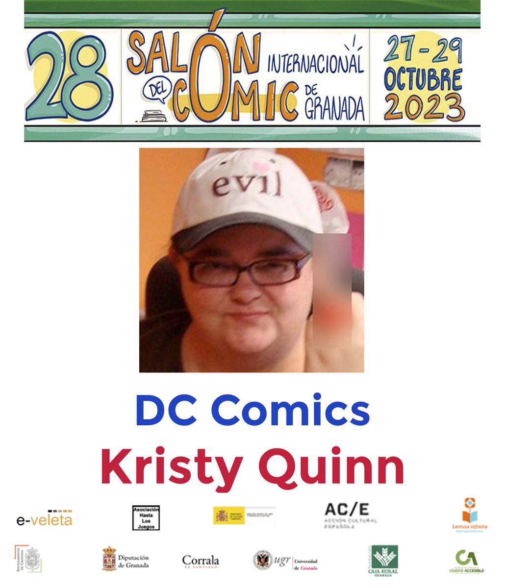 Entrevistas y revisión de portafolios con Kristy Quinn , editora de DC Comics USA) <a href="/dcunited/">D.C. United</a>   28 Salón Cómic #Granada #comicGR 27-29 de octubre en la Fuente de las Batallas-Carrera de la Virgen
