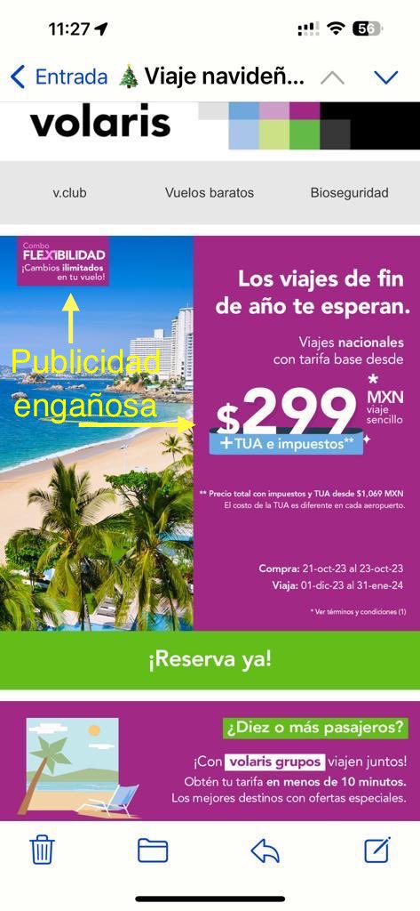 amaribelfd's tweet photo. PUBLICIDAD ENGAÑOSA DE VOLARIS‼️
@viajaVolaris @flyvolaris @volaris
Compras el COMBO FLEXIBILIDAD cambios ilimitados, lo que NO te dicen es que cuando quieras cambiar tu vuelo te lo van a cobrar a mucho mas de lo que pagaste 🤬
@VolarisApestan @apestanpuntocom https://t.co/HendqFIk59