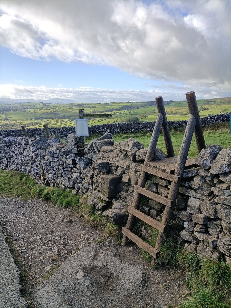 You've a choice here. A stone step-stile or a ladder stile. The view, though, is compulsory  <a href="/yorkshire_dales/">Yorkshire Dales National Park</a> #malhamcove
