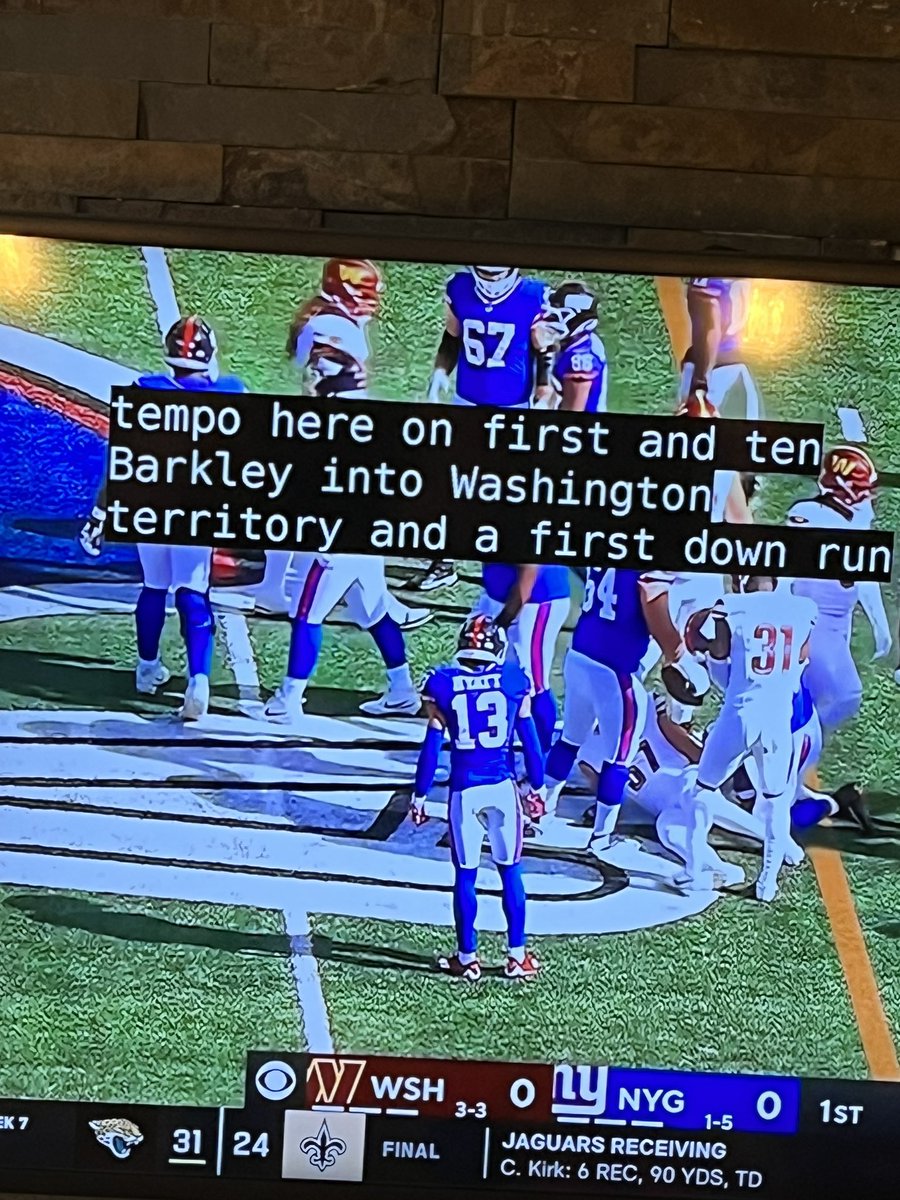 JayKondrk77's tweet photo. Why does my @ATT @DIRECTV #redzone have giant close caption?.  No other channel and all tvs.  Come on man!!!! @DIRECTVhelp https://t.co/nR3lLZj7oi