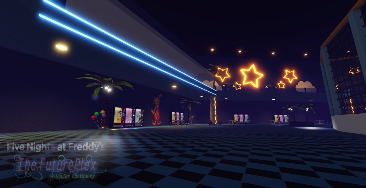 Izzyisspooped's tweet photo. The ultimate sleepover at the Mega Pizzaplex. ;) #Futureplex #roblox #pizzaplex #fnaf9 #tigerrock #tftpp #daycare #lobby #FNAF #scottcawthon #future #ruindlc #fnafsecuritybreach #FNAFRUIN https://t.co/1DQ32lAxpt