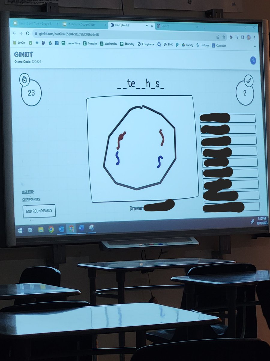 coachjmusgrove's tweet image. My kids love @gimkit for reviews and really enjoyed #DrawIt to review the different phases of Meiosis this week. The drawer picks from 3 choices and draws it for all to see while everyone else tries to guess it. #laughs+#learning