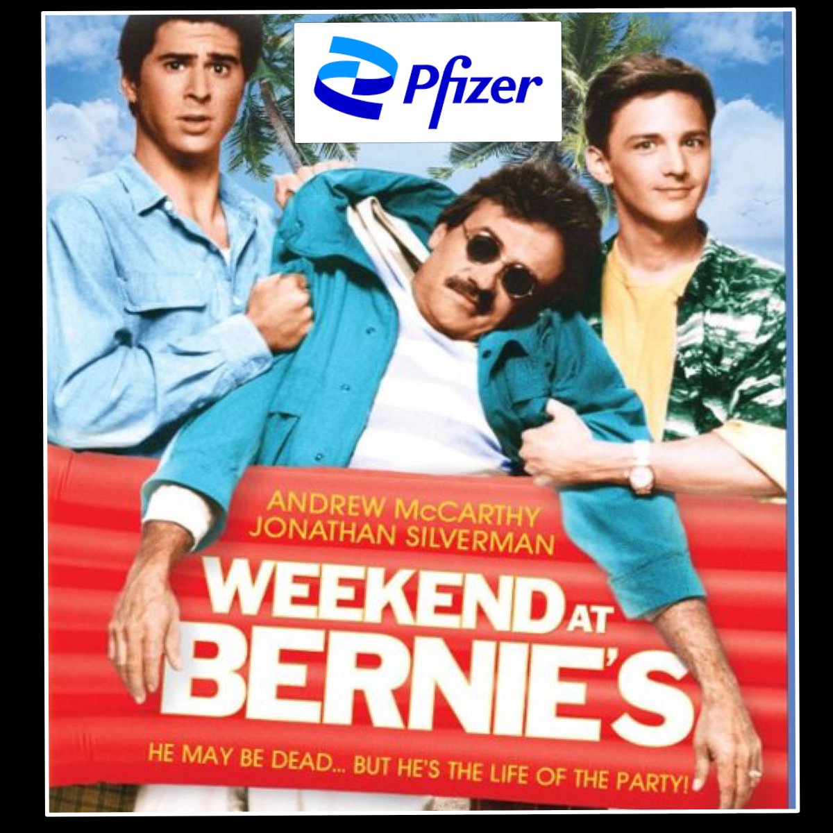 craigkellyAFEE's tweet photo. PFIZER’S VACCINE TRIAL - JUST LIKE WEEKEND AT BERNIES

The Pfizer Covid vaccine trial used to obtain EUA for the jabs were just like the movie, Weekend at Bernie’s - Pfizer pretend that the dead were still alive to keep the party rolling. 

On the December 10, 2020, the Vaccines and Related Biologics Products Advisory Committee (VRBPAC) in the USA met to access Pfizer’s COVID vaccine emergency use authorization application.

Pfizer’s dataset for the EUA submission cut off on November 14, 2020, and at that time Pfizer possessed data showing that the vaccine arm of the COVID-19 mRNA clinical trial had the same number of deaths as the placebo arm - 4 deaths in each group.

In other words, there was no evidence of Pfizer’s COVID vaccine having a positive impact on death outcomes, making it very difficult, if not impossible, for the VRBPAC members to vote to authorize Pfizer’s EUA.

So Pfizer adopted the same tactics as used by Larry & Richard (two low-level financial employees at an insurance corporation in New York City) the characters in the movie Weekend at Bernie’s  when they discovered Bernie was dead and that was going to ruin a great party weekend at Bernie’s luxury beach house - so they pretended that Bernie was still alive and partied on.

For the purposes of their application for the EUA, Pfizer simply pretended that two people that had died in vaccinated group in their trial we’re still alive.

Where Larry & Richard were able to pretend that Bernie was still alive by putting a pair of dark sunglasses on his face and carrying him around - Pfizer simply delayed the recording two deaths in Case Report Forms (CRFs), which allowed the company to not report those 2 deaths as part of its emergency use authorization (EUA) data filing with the Food and Drug Administration (FDA).

This changed the numbers in Pfizer’s EUA application to just 2 deaths in vaccinated group, compared to 4 deaths in placebo group (when it was really 4 deaths in each group) and hey presto, the vaccines are 100% effective in reducing deaths - so let’s get this party started !!

Then on December 11, 2020, the FDA granted the EUA for Pfizer’s vaccine based on inaccurate data - just like the party guests in Weekend at Bernie’s - tricked into thinking the dead were still alive. 

This is one of the greatest scandals on all time. It’s all documented by medical doctors and researchers, peer-reviewed and published  - but the media are silent. 

https://t.co/oucLLEj2Sz

https://t.co/gtuJaeI9TL