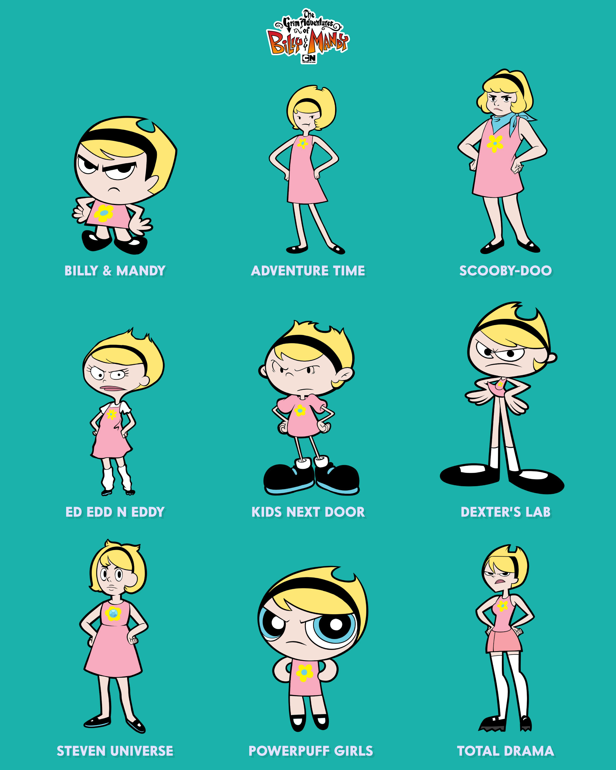 Cartoon Network on X: Mandy in different styles! 💀🖤 Which one