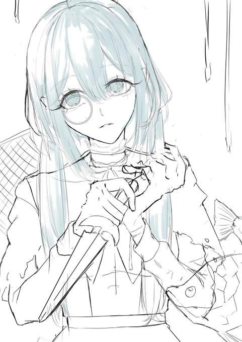 ジェヘナ姿のミクを描こうとしたけど、全然ミクっぽくならなかったので一旦没