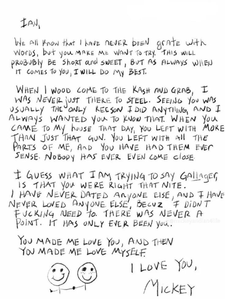 onmysblock's tweet photo. “you made me love you and then you made me love myself” 😭😭😭😭😭 Ian e mickey meus pais não tem ninguém acima deles https://t.co/hAwf44vR1N