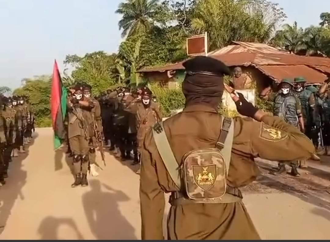 BREAKING The Elite Squad Of the Biafra Liberation Army uniform looks like that of IDF, you get the point?