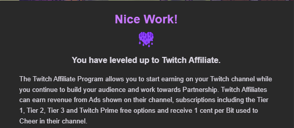 WE MADE AFFILIATE!!! Thanks 
<a href="/newLEGACYinc/">newLEGACYinc</a> for the raid last night to get me there!

#twitch #roadtoaffiliate #twitchaffiliate