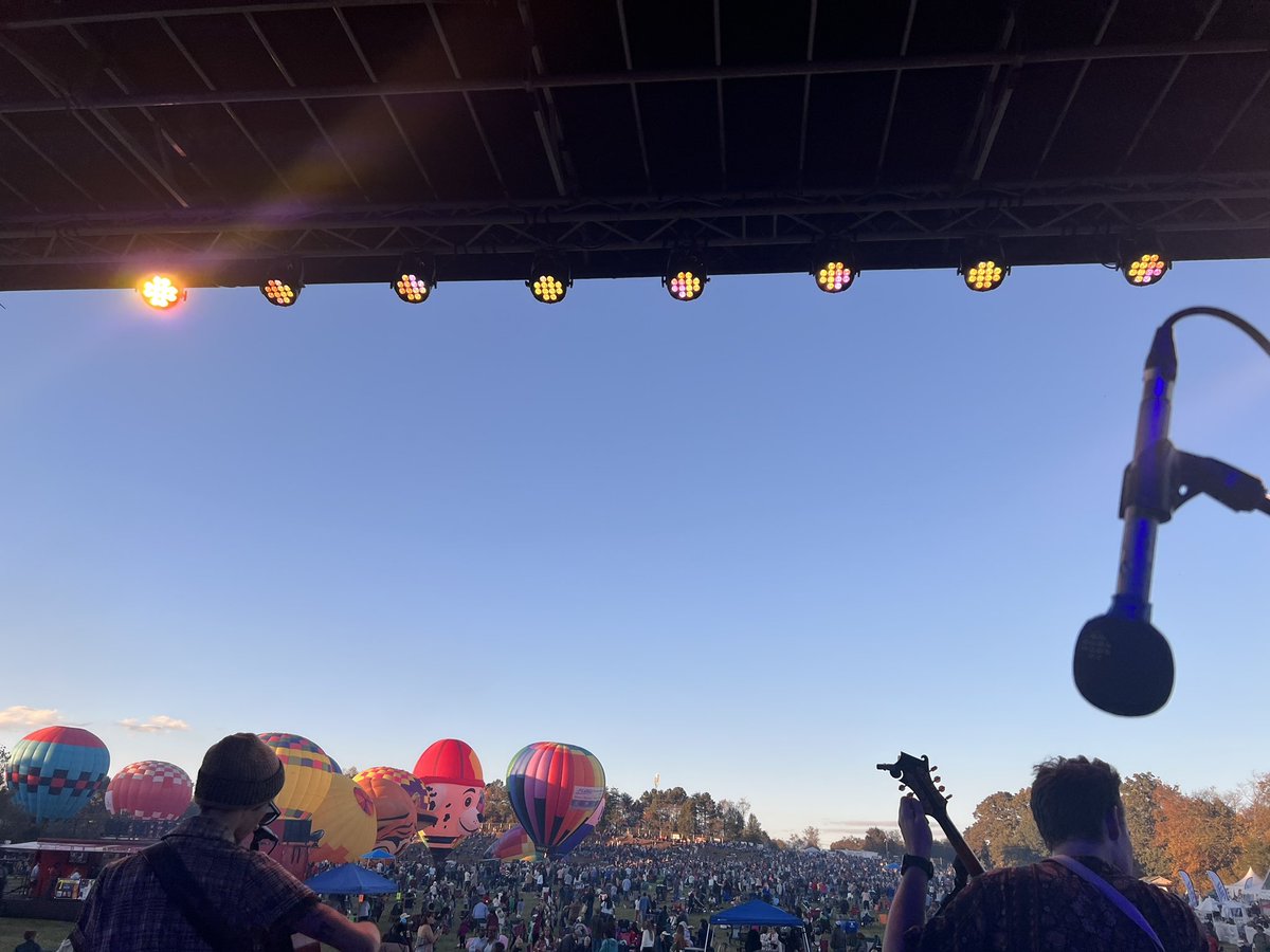 View from the stage yesterday at the Carolina Balloon Festival