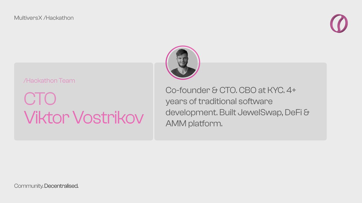 calileo's tweet photo. 2️⃣ Viktor, CTO: Not just a tech expert, but a visionary leader. Viktor's directives and strategies were instrumental in guiding #Calileo to hackathon success. 💻 #Web3Innovation https://t.co/EC6apcHHbo