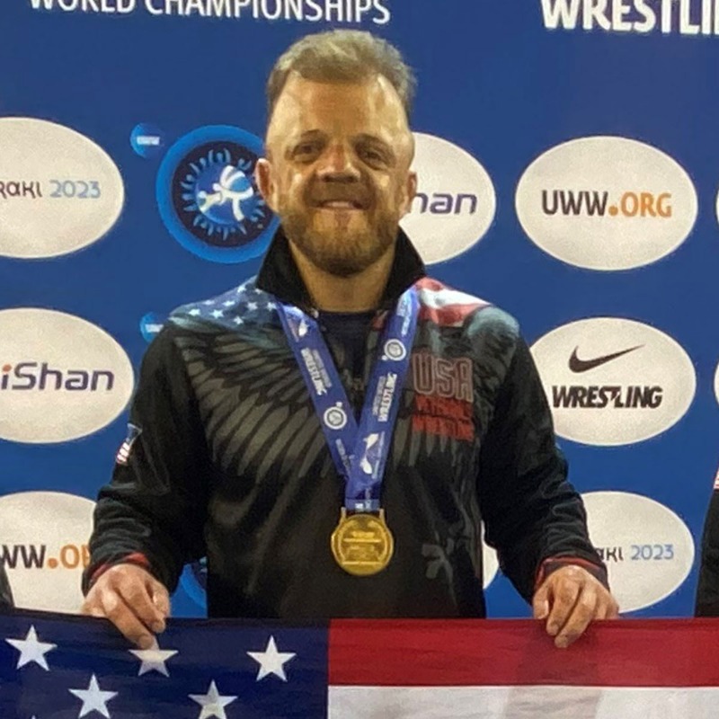 USAWrestling's tweet photo. Ben Kjar won a Veterans Greco-Roman gold, Ron Dombkowski claimed a silver, and Scott Loescher and Mingo Grant added bronzes for the United States.  Team USA won the Greco-Roman team title, the freestyle team title and the overall team title.