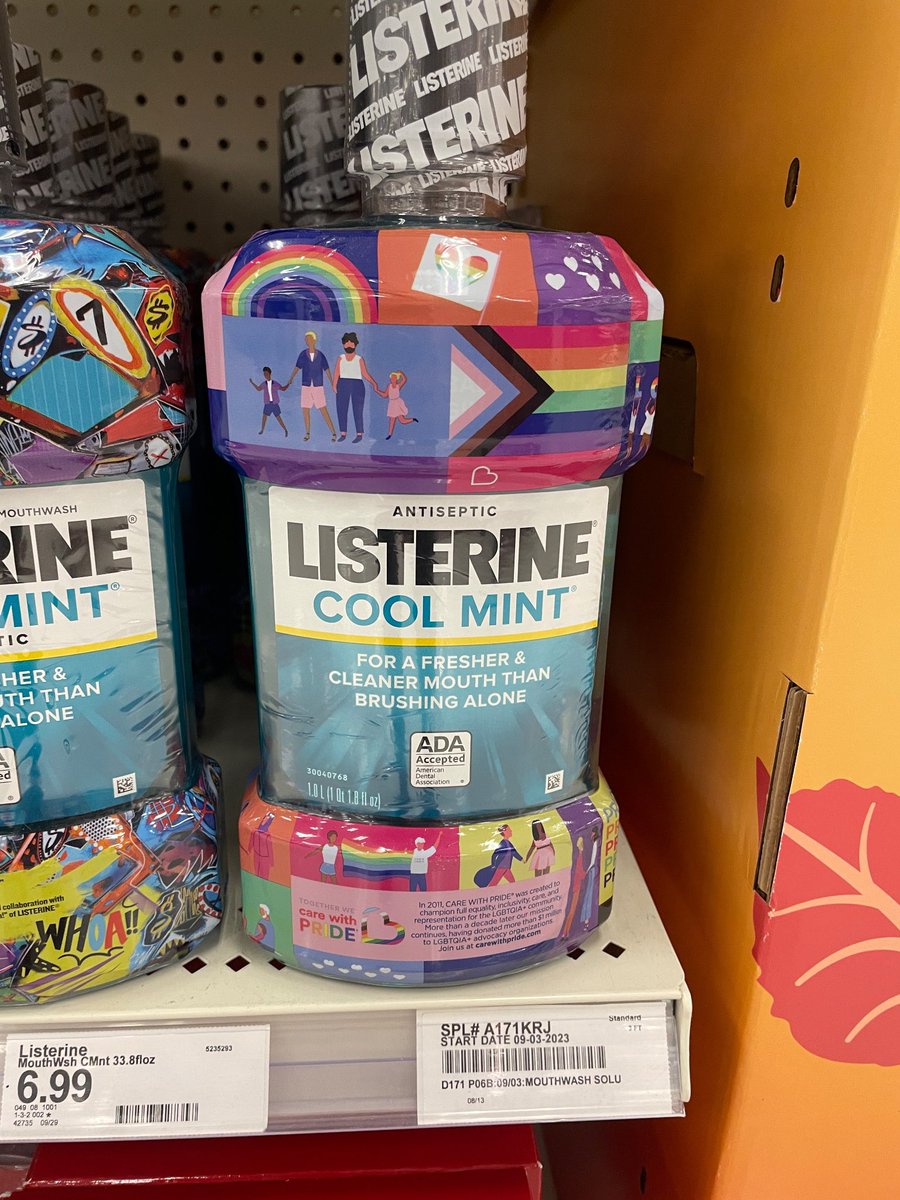 Listerine supports organizations who advocate for sex change surgeries for minors. They also make their stance clear with the packaging. 

Stop giving money to companies who hate you and what you stand for! 

Instead go to @officialpsq which has products and companies that share