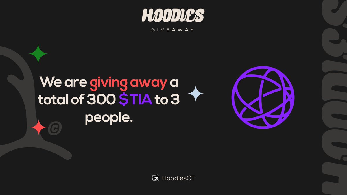 Hoodies $TIA Giveaway!

3 kişiye 300 $TIA hediye ediyoruz!

Son günlerin en hype projesi olan Celestia’nın tokenı $TIA kazanmak için yapman gereken;

👉🏻Postu RT etmek
👉🏻Hoodies Zealy’e katılıp ilgili görevleri yapmak.(zealy.io/c/hoodies) 

⏳Son gün 31 Ekim! Bol şanslar.