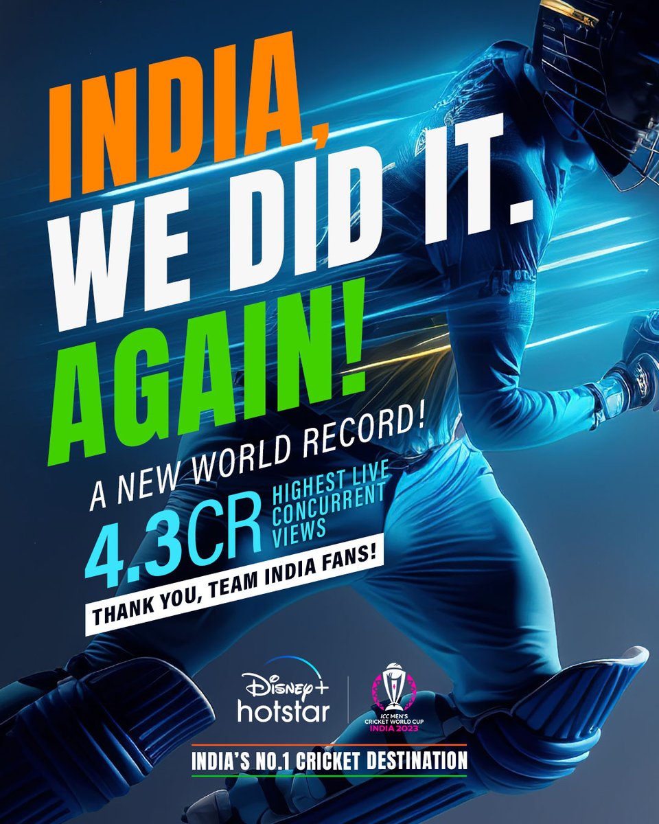 murarinayak_'s tweet photo. 4.3 Cr people watched 😲😎
Highest in the history.

I am also one of them.🤔😂
#INDvsNZ at #Dharamshala
@DisneyPlusHS #Hotstar https://t.co/bF8rB5idMv
