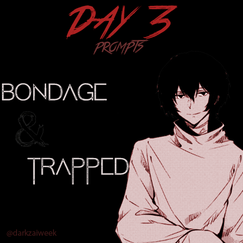 darkzaiweek's tweet photo. ❤️DARKZAI WEEK 2023🖤
DAY THREE: BONDAGE &amp; TRAPPED

-tag @darkzaiweek in all submissions to be retweeted
-ao3 collection is live under "darkzaiweek23"
-no ai-generated content permitted https://t.co/5Wn14pckoA