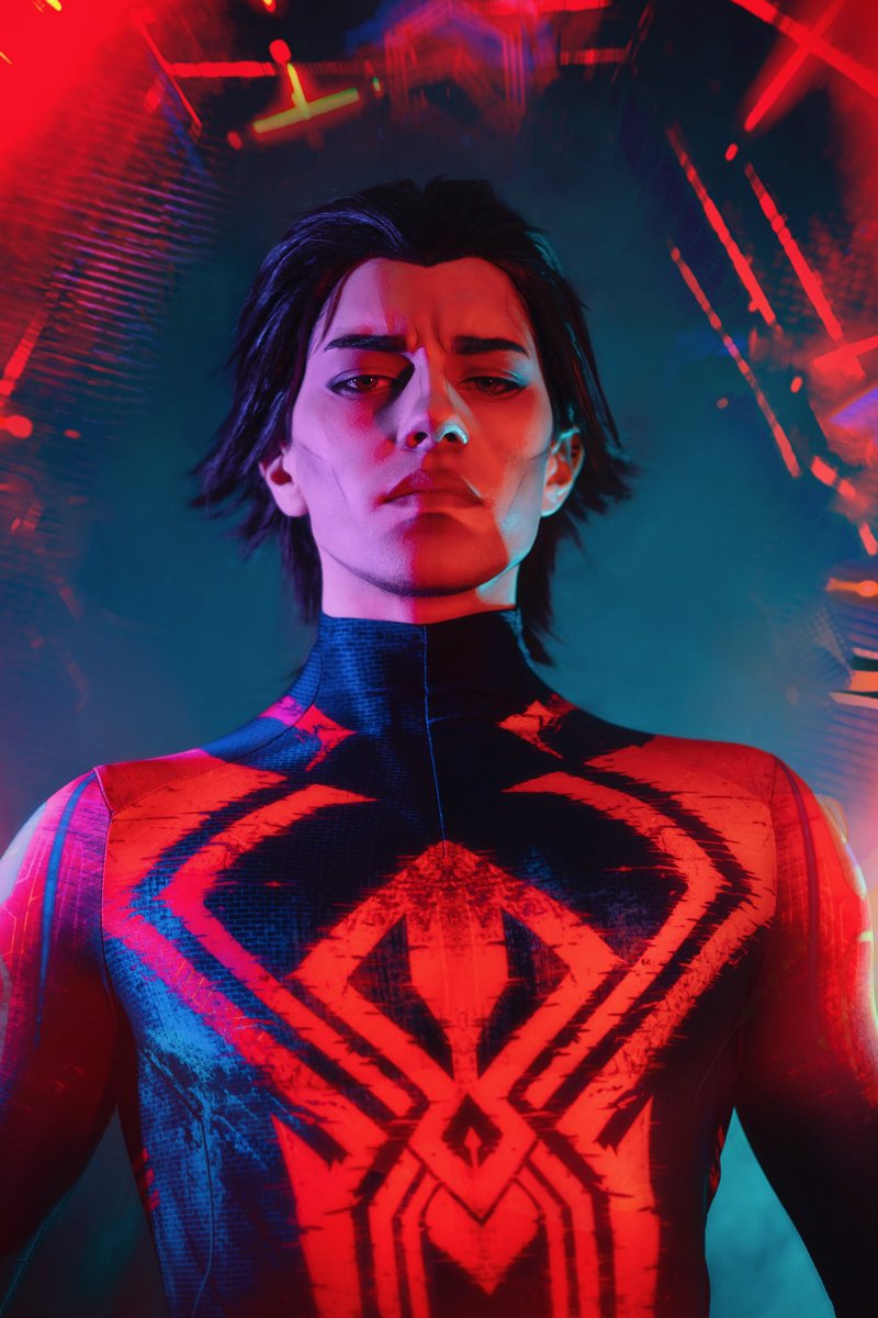 geheichou's tweet image. [ 𝟮𝟬𝟵𝟵 ] #AcrossTheSpiderVerse  
fist photos of my Miguel O'Hara cosplay 🕷️