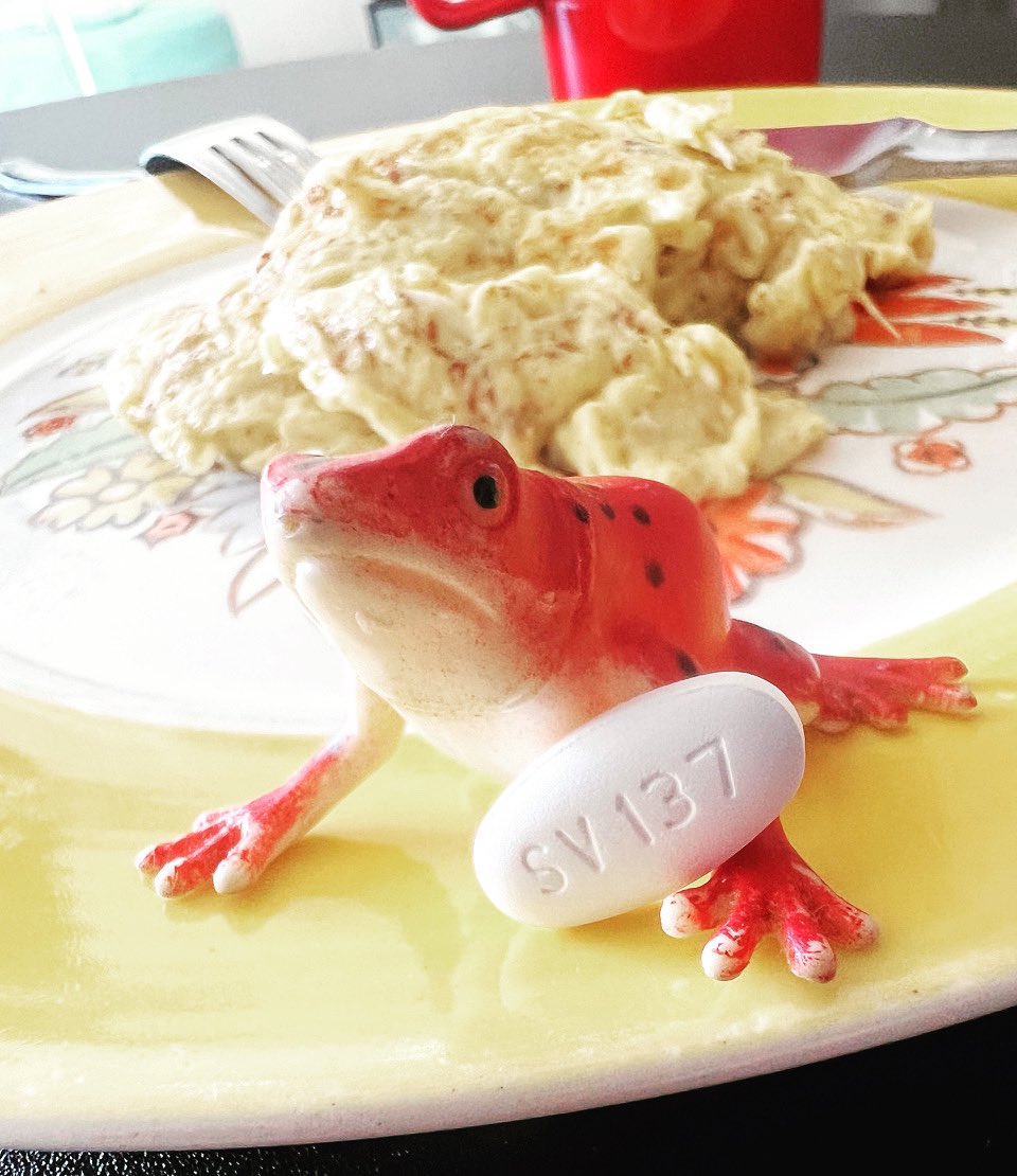 Sunday breakfast was fairly simple—scrambled eggs with a side of my #HIV medication.