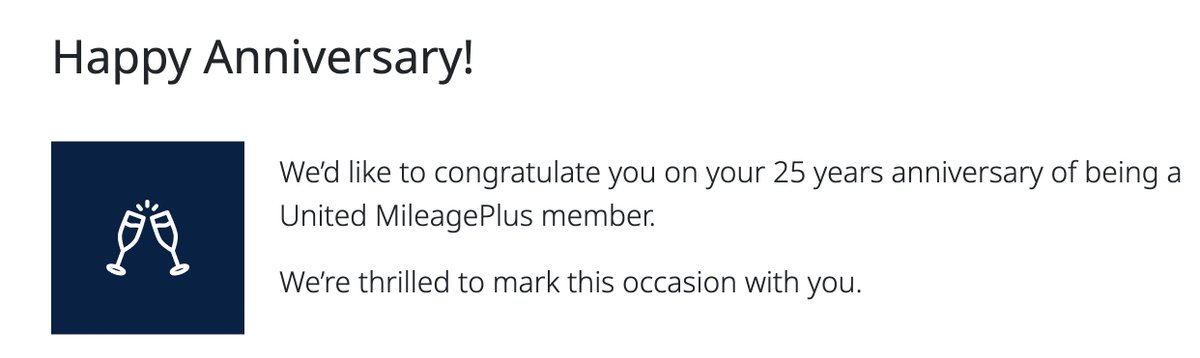 I'm old enough to remember the locution "25th anniversary". The analphabetic blight of "25-year anniversary" has almost completely replaced it. But @United has gone a step further: "25 years anniversary". #redundancy #pedantry #sulky