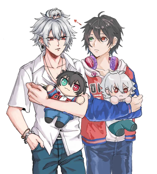 久しぶりにSHMさんとサマイチ絵チャ合作しました目つき悪いと可愛いぬい1最高!