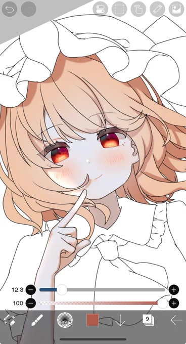 初心に戻ってスマホで描いてる 