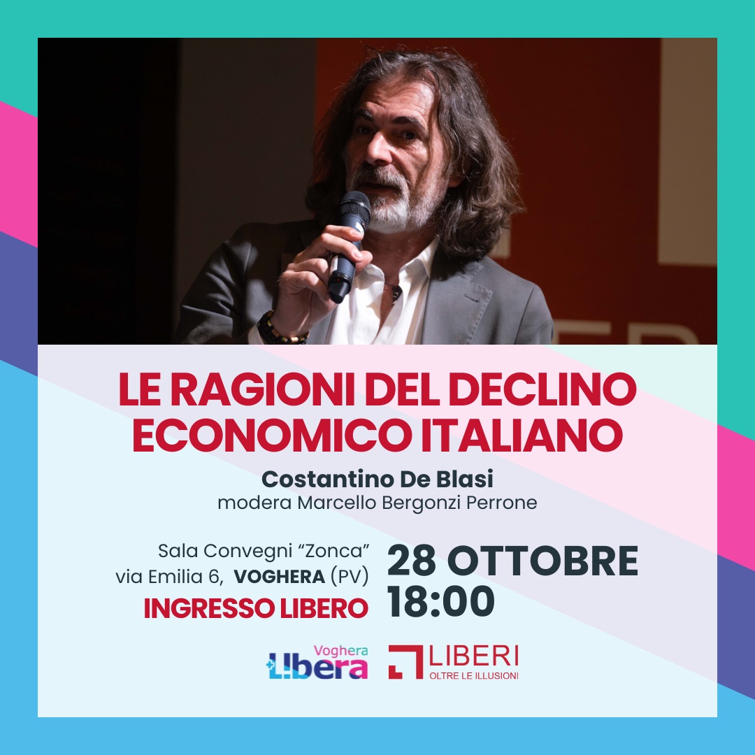 Sabato 28 ottobre cercheremo di capire un po' meglio le ragioni del #declino italiano grazie a @DeShindig.
Io mi preparo continuando la lettura di 'Declino. Una storia italiana' di @AndreaCapussela.
@liberioltre 
#Voghera+Libera
@vogheranews 
@provinciapavese