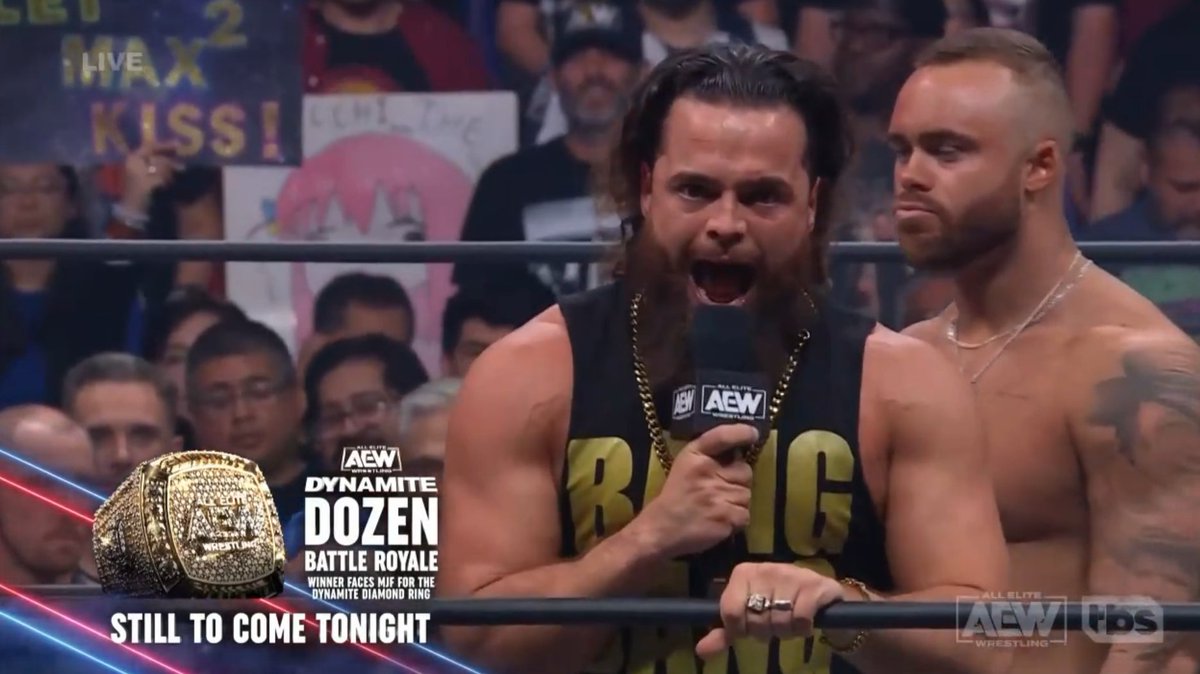 AniNewsAndFacts's tweet photo. "Bocchi The Rock" at All Elite Wrestling (AEW) Dynamite last night. https://t.co/Nxn6EzTvIB