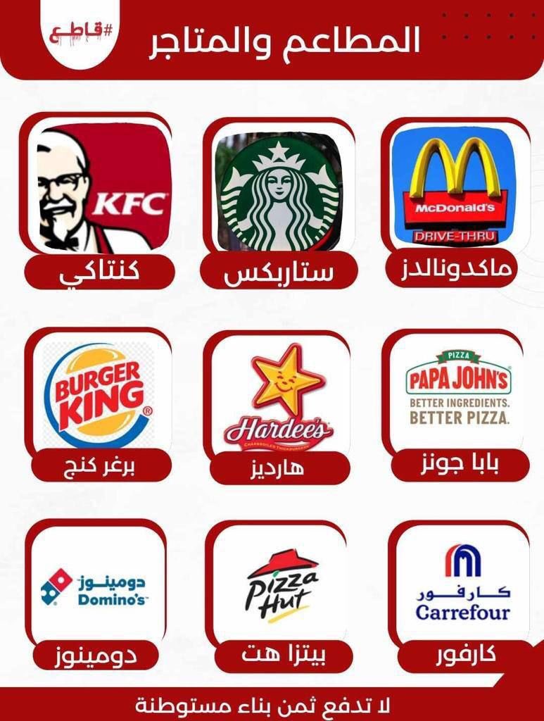 احرار العراق مطالبين بموقف حازم اتجاه الدول الداعمة للارهاب لذلك مقاطعة البضائع الصهيونية جزء من الوفاء لدماء الشهداء وتضحيات المجاهدين 
#موقفي_مقاطع