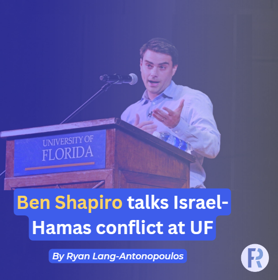 FlaReview's tweet photo. Shapiro spoke out against Hamas and their actions at the University of Florida on Wednesday night. Read the full story on our website! 

https://t.co/AV8kOHXje1 https://t.co/XE6SZP0HUE