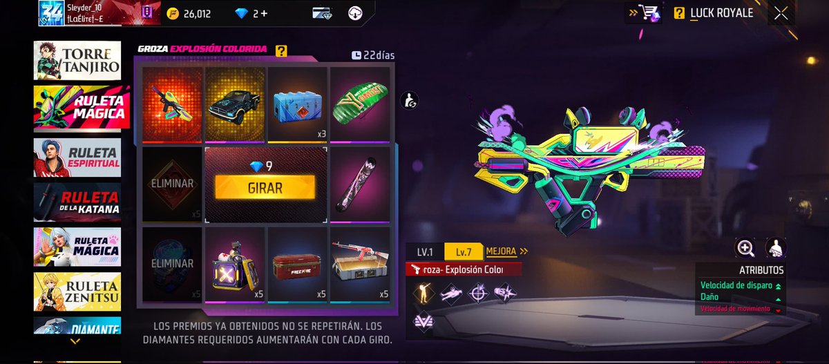 Nueva arma evolutiva disponible