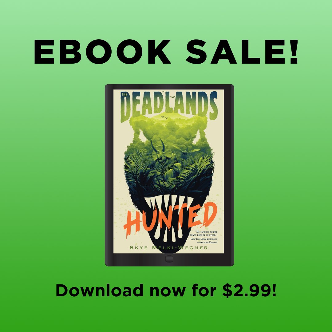 A disgraced son of a prince, the enemy he saved, and a group of questionable allies must join forces to avoid becoming prey in <a href="/SkyeOhWhy/">Skye Melki-Wegner</a>'s THE DEADLANDS: HUNTED 🦖

Grab the ebook of this middle-grade adventure while it's on sale for $2.99 TODAY ONLY! bit.ly/3RzyYAU