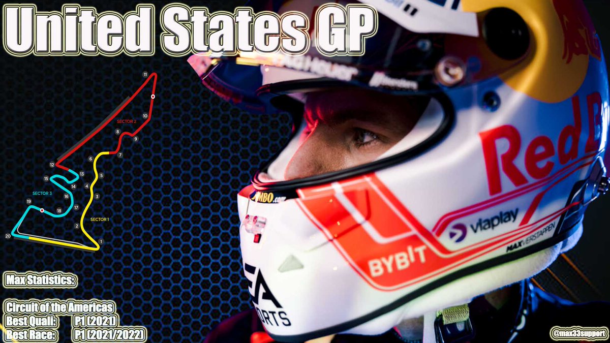 max33support's tweet photo. Max Verstappen komt vanavond voor de achtste keer in zijn F1 carrière in actie op Circuit of the Americas.
De Nederlander stond vier keer op het podium in Austin, de laatste twee jaar wist Max hier te winnen.
De race zal vanavond om 21.00 van start gaan
#USGP #MaxStatistics #F1 https://t.co/Nn039Fyqn1
