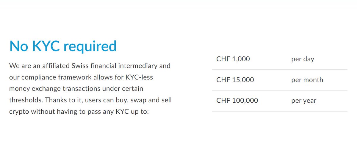 duonine's tweet photo. 4/ If you just want to cash out using your current bank, then go for @mtpelerin 

1⃣  No KYC under $1,000 / day
2⃣  0% fees under $500 / year
3⃣  1.3% beyond that or 1.1% over $5k / year

Not bad. 

You from US? Plenty of solutions there too.

Next  👇 https://t.co/YXGuzbCzs0