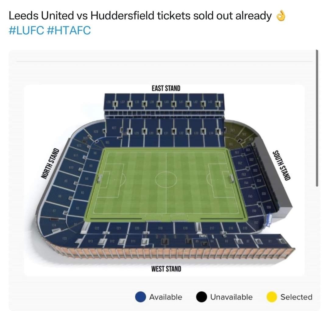 Leeds United tickets H&A tweet media