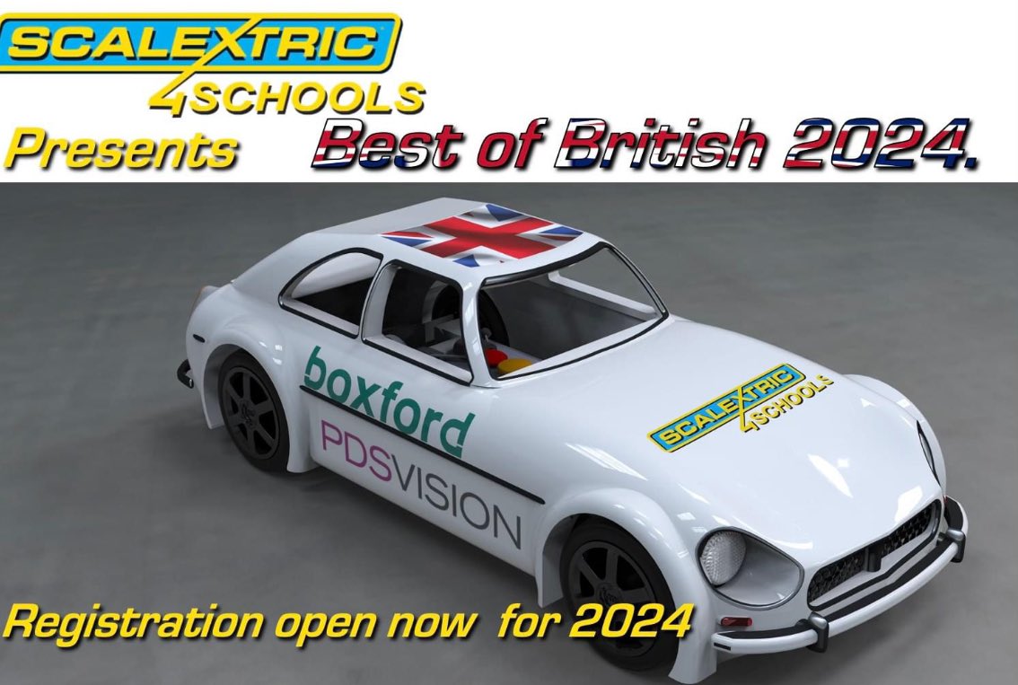 <a href="/MrJamesMay/">James May</a> looking for inspiration what British Built Car would you like to see racing <a href="/Scalextric4Sch/">Scalextric4Schools</a>  finals next year?  Heres our Head of DT’s example MGB GT @PDSVISION <a href="/BoxfordLtd/">Boxford</a> .
