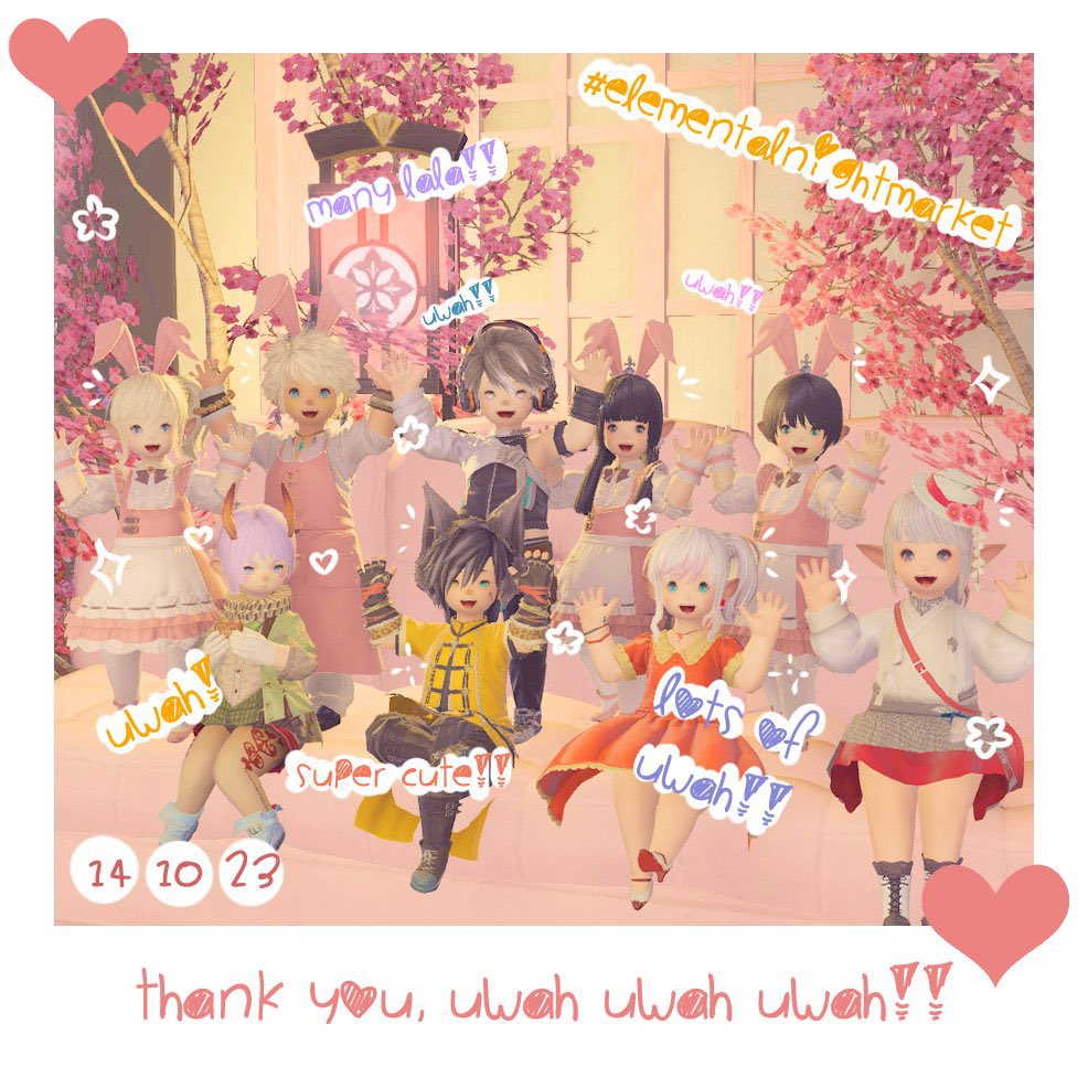 bilo_ffxiv's tweet photo. Another captured memory from the Night Market! ❤️  #ElementalNightMarket #pototcafe #lalafell 

Thank you @flhcl_pototo for the Pototlaroid pic! 📸 https://t.co/x3240Gj1vc
